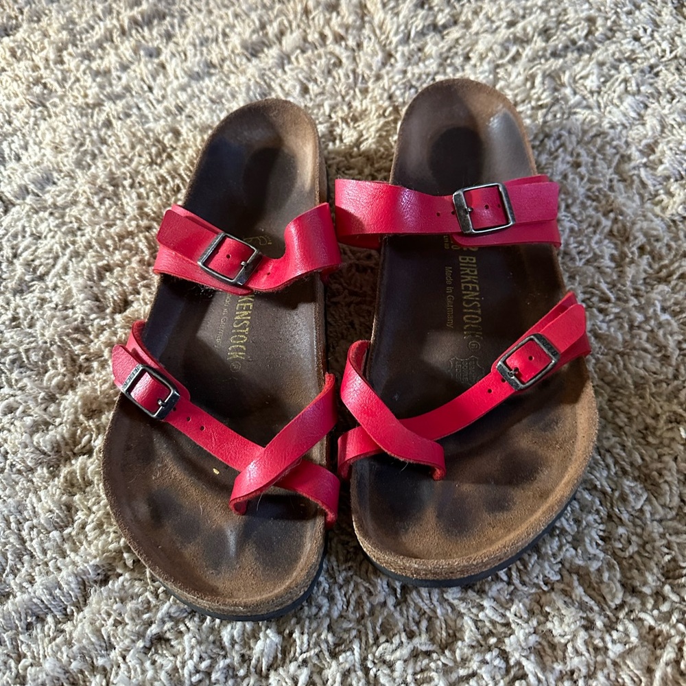Red Birkenstock size 42